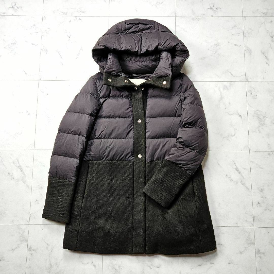 HERNO - 【美品】ヘルノ ダウンコート 異素材切り替え 40 ウール HERNO - 【美品】ヘルノ ダウンコート 異素材切り替え 40 ウール