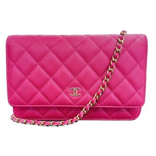 シャネル(CHANEL)の　シャネル CHANEL マトラッセ チェーンショルダーバッグ AP0250 ピンク ゴールド金具  キャビアスキン レディース ショルダーバッグ(ショルダーバッグ)