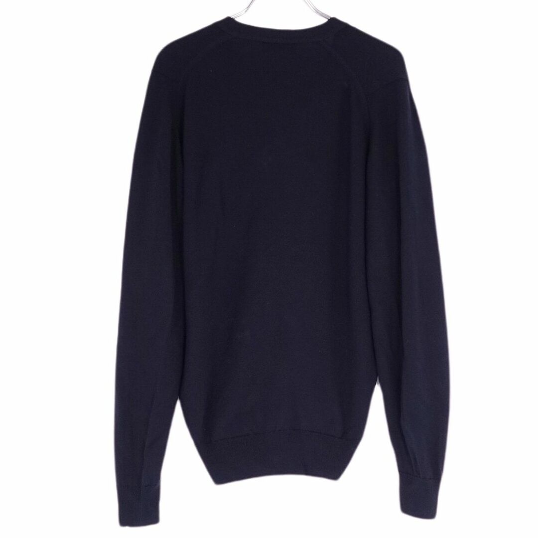 JOHN SMEDLEY(ジョンスメドレー)の美品 ジョンスメドレー JOHN SMEDLEY ニット カーディガン ロングスリーブ 無地 ウール トップス メンズ M ネイビー メンズのトップス(カーディガン)の商品写真