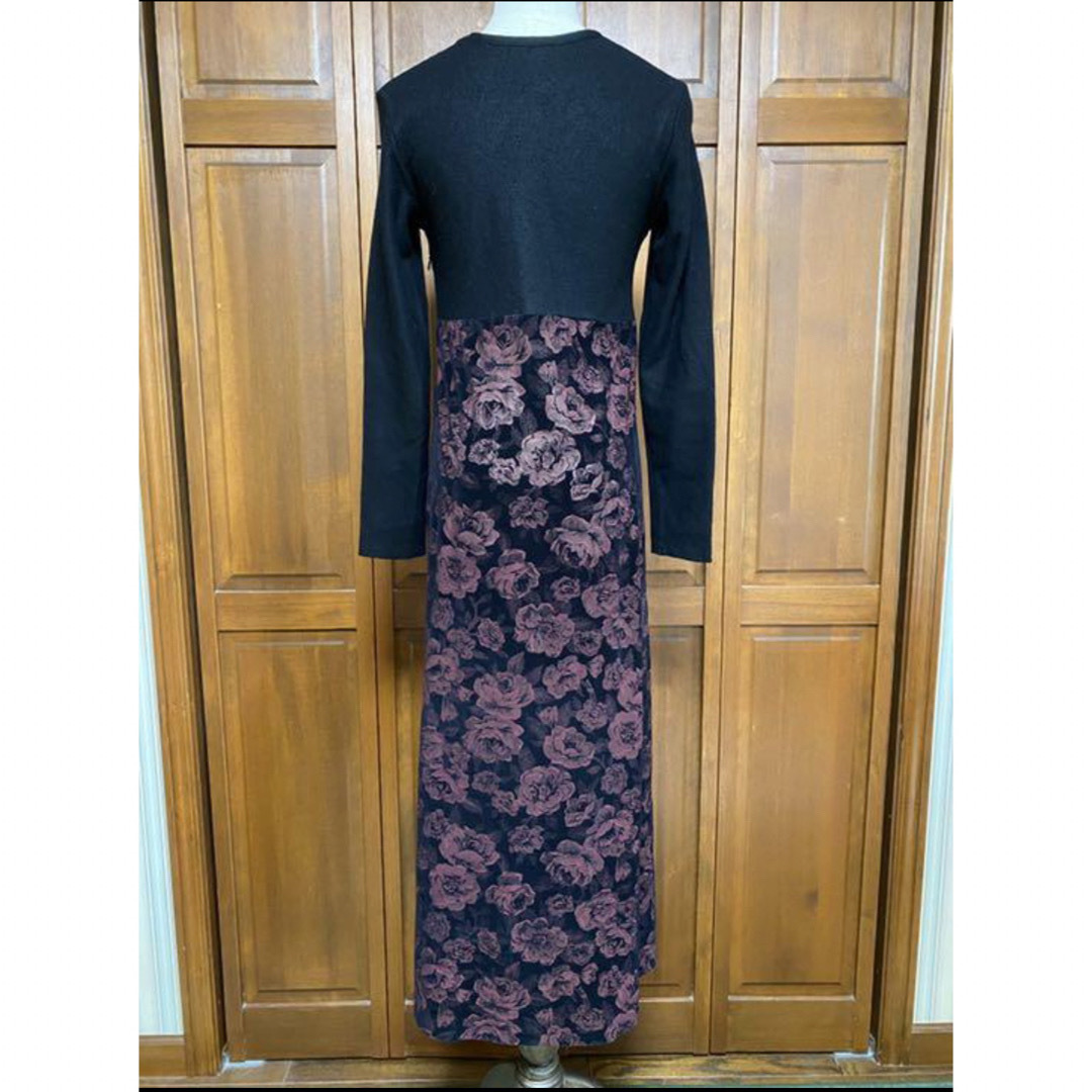 【極美品】レッセ・パッセ ローズ柄 ロングワンピース 【極美品】レッセ・パッセ ローズ柄 ロングワンピース