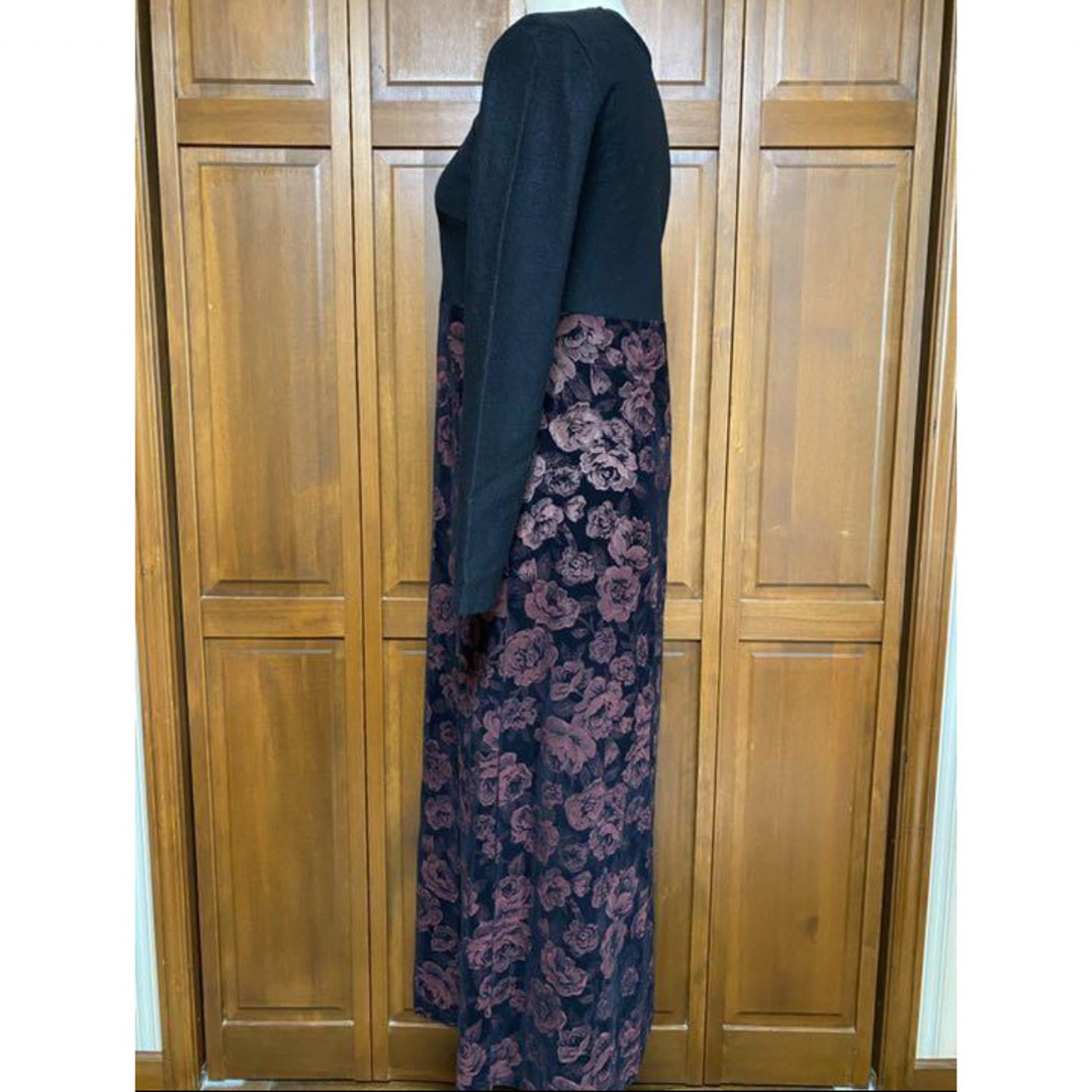 【極美品】レッセ・パッセ ローズ柄 ロングワンピース 【極美品】レッセ・パッセ ローズ柄 ロングワンピース