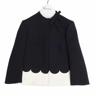 ヴァレンティノ(VALENTINO)のヴァレンティノ RED VALENTINO ジャケット スタンドカラー バイカラー アウター レディース 40(M相当) ブラック/ホワイト(その他)