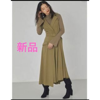 フレイアイディー ニットワンピース ワンピース(ブラウン/茶色系)の