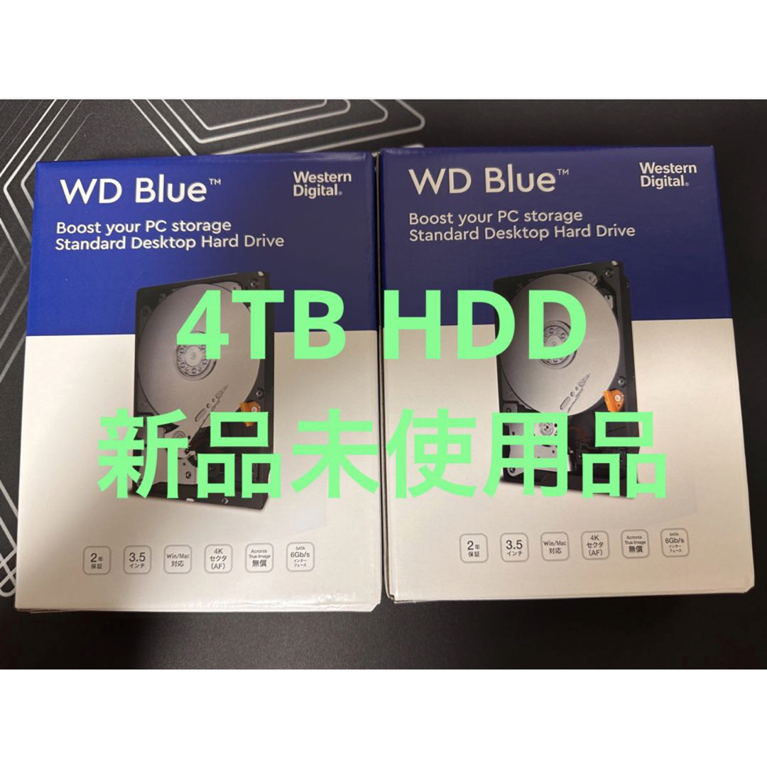 【新品未使用】WesternDigital製 4TB WD40EZAX 2台