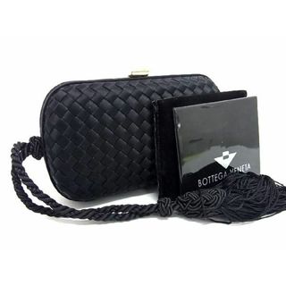 ボッテガヴェネタ(Bottega Veneta)の■希少■極美品■ BOTTEGA VENETA ボッテガヴェネタ イントレチャート サテン タッセル ミラー付き マルチケース ブラック系 DA4934 (その他)