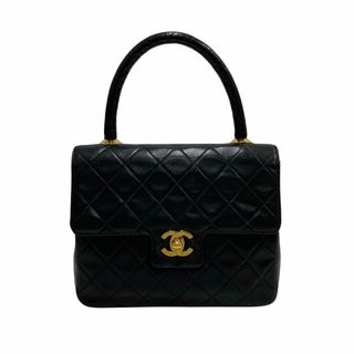 シャネル(CHANEL)の極 美品 シール有 0番台 CHANEL シャネル マトラッセ ココマーク ラムスキン レザー 本革 ミニ ハンドバッグ ブラック 黒 01041(ハンドバッグ)