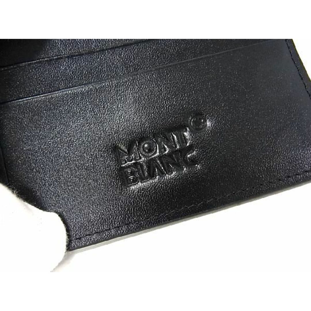 ■新品■未使用■ MONTBLANC モンブラン レザー 二つ折り 財布 ウォレット 札入れ カード入れ メンズ ブラック系 AR4098 4
