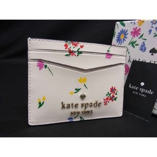 ケイトスペードニューヨーク(kate spade new york)の■新品■未使用■ kate spade ケイトスペード レザー フラワー カードケース カード入れ パスケース 定期入れ ホワイト系 BF3012 (その他)