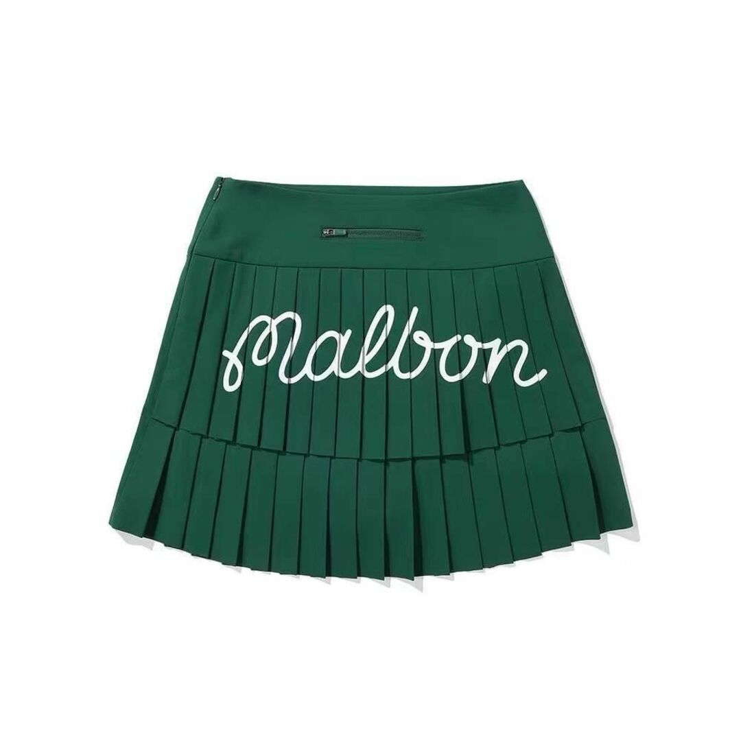 マルボン ゴルフ ウェア malbon プリーツスカート 白【S~L】レディース