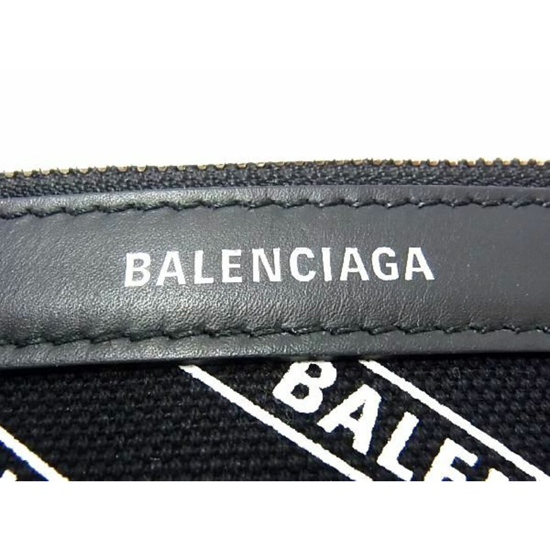 ■新品同様■ BALENCIAGA バレンシアガ キャンバス×レザー クラッチバッグ インナーポーチ マルチケース レディース ブラック系 AP8826