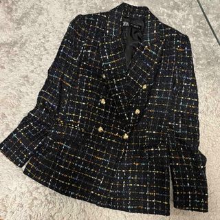 ザラ(ZARA)のZARA ミックスツイード ジャケット テーラード ツィード カラーツイード(テーラードジャケット)