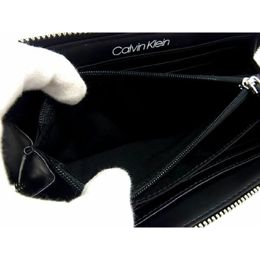 ■新品■未使用■ Calvin Klein カルバンクライン レザー ラウンドファスナー 長財布 ウォレット 小銭入れ 札入れ ブラック系 BE5327