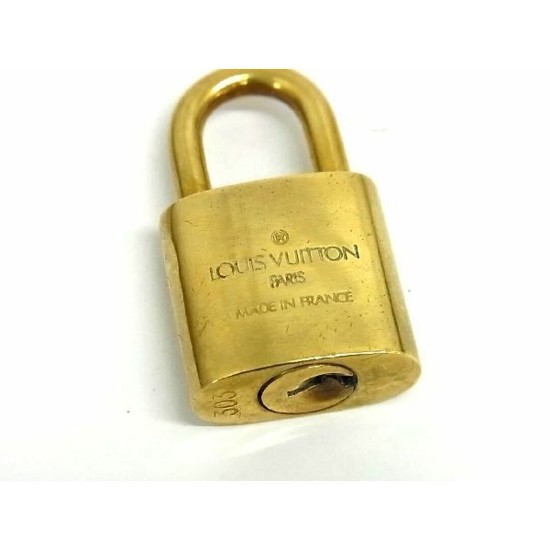 ■極美品■ LOUIS VUITTON ルイヴィトン カデナ 南京錠 パドロック 303 鍵 キー ゴールド系 DA4808
