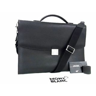 未使用保管品✨　MONTBLANC ボストンバッグ 2way レザー　黒