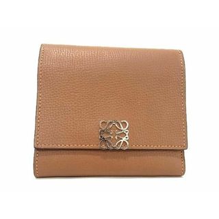 ロエベ(LOEWE)の■新品同様■ LOEWE ロエベ アナグラム レザー 三つ折り 財布 ウォレット 札入れ 小銭入れ レディース ブラウン系 AR8669 (財布)