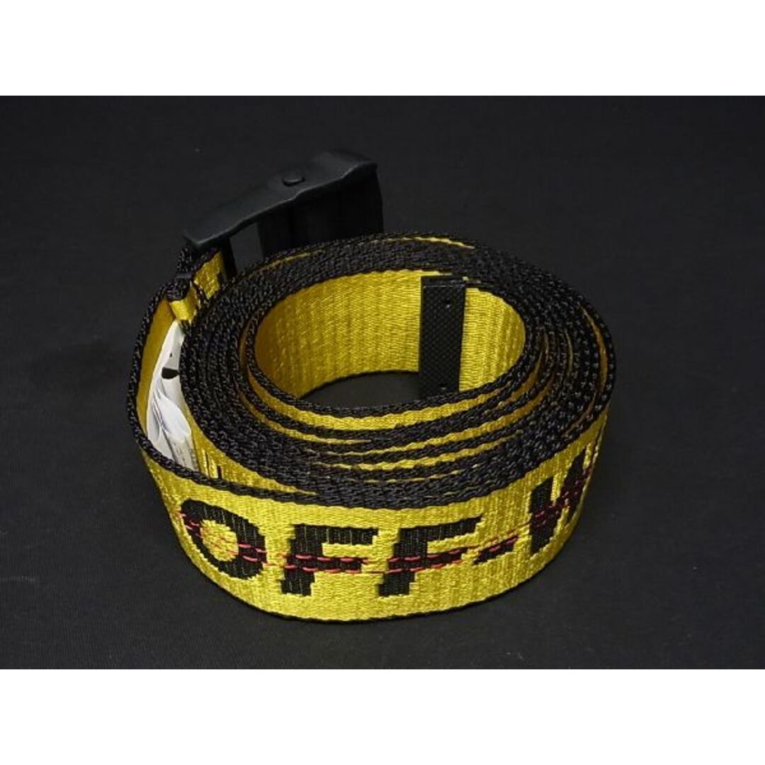 ■極美品■ Off-White オフホワイト インダストリアル ポリアミド×ポリエステル ベルト メンズ レディース イエロー系 AR5728