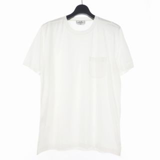 エルメス(Hermes)のエルメス HERMES 胸ポケットTシャツ カットソー 半袖 XL ホワイト 白(Tシャツ/カットソー(半袖/袖なし))