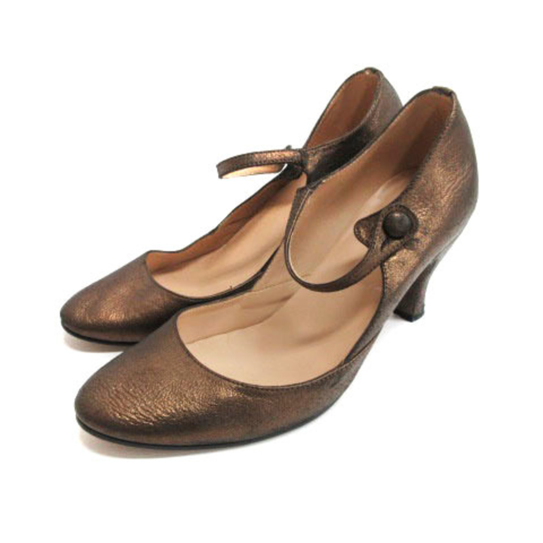 repetto(レペット)のレペット Repetto パンプス ラウンドトゥ 38.5 メタリックブラウン レディースの靴/シューズ(ハイヒール/パンプス)の商品写真