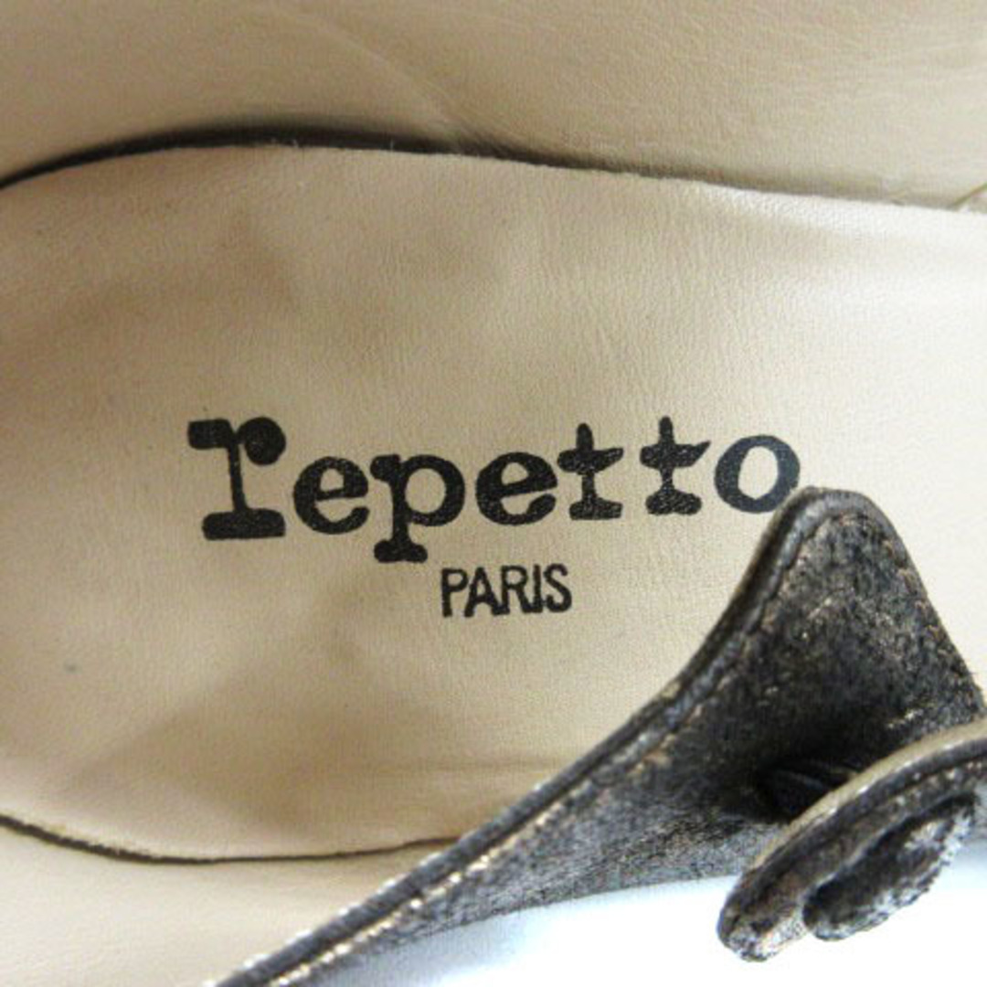 repetto(レペット)のレペット Repetto パンプス ラウンドトゥ 38.5 メタリックブラウン レディースの靴/シューズ(ハイヒール/パンプス)の商品写真