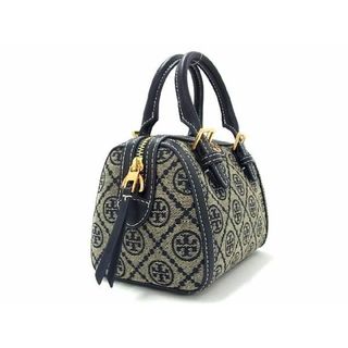 ■新品■未使用■ TORY BURCH トリーバーチ Tモノグラム ジャガード×レザー 2WAY ハンドバッグ ショルダー ネイビー系×グレー系  AQ4732