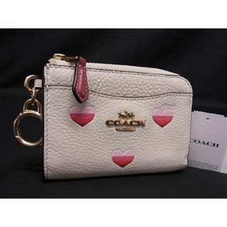 コーチ(COACH)の■新品同様■ COACH コーチ CA794 レザー ハート カードケース カード入れ 名刺入れ レディース ライトベージュ系 BF3010 (その他)