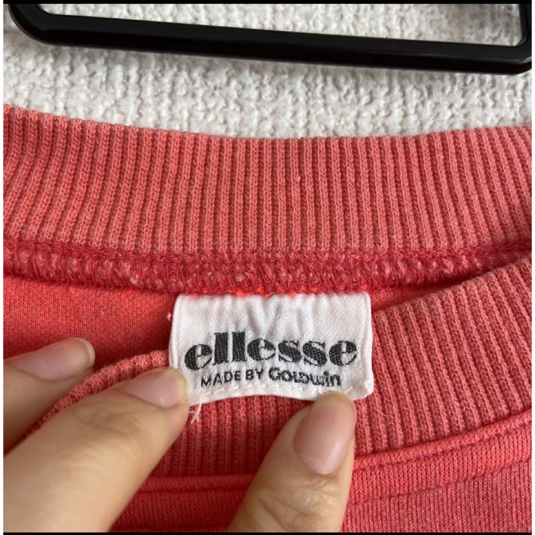 ellesse(エレッセ)の美品　古着　90年代　エレッセ パステル　ピンク　スウェット　トップ メンズのトップス(スウェット)の商品写真