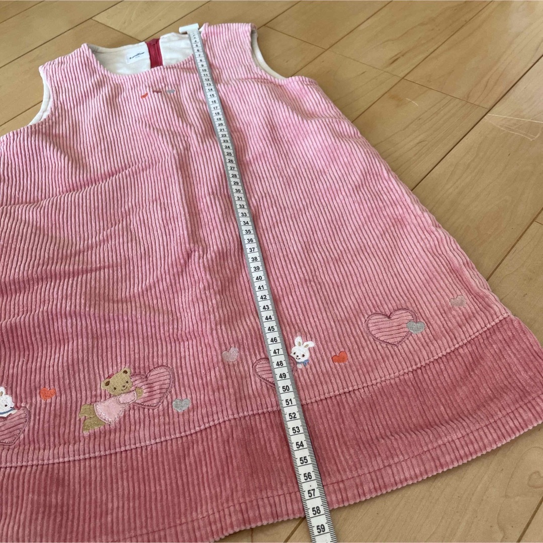 familiar(ファミリア)のファミリア　コーデュロイワンピース　110 キッズ/ベビー/マタニティのキッズ服女の子用(90cm~)(ワンピース)の商品写真