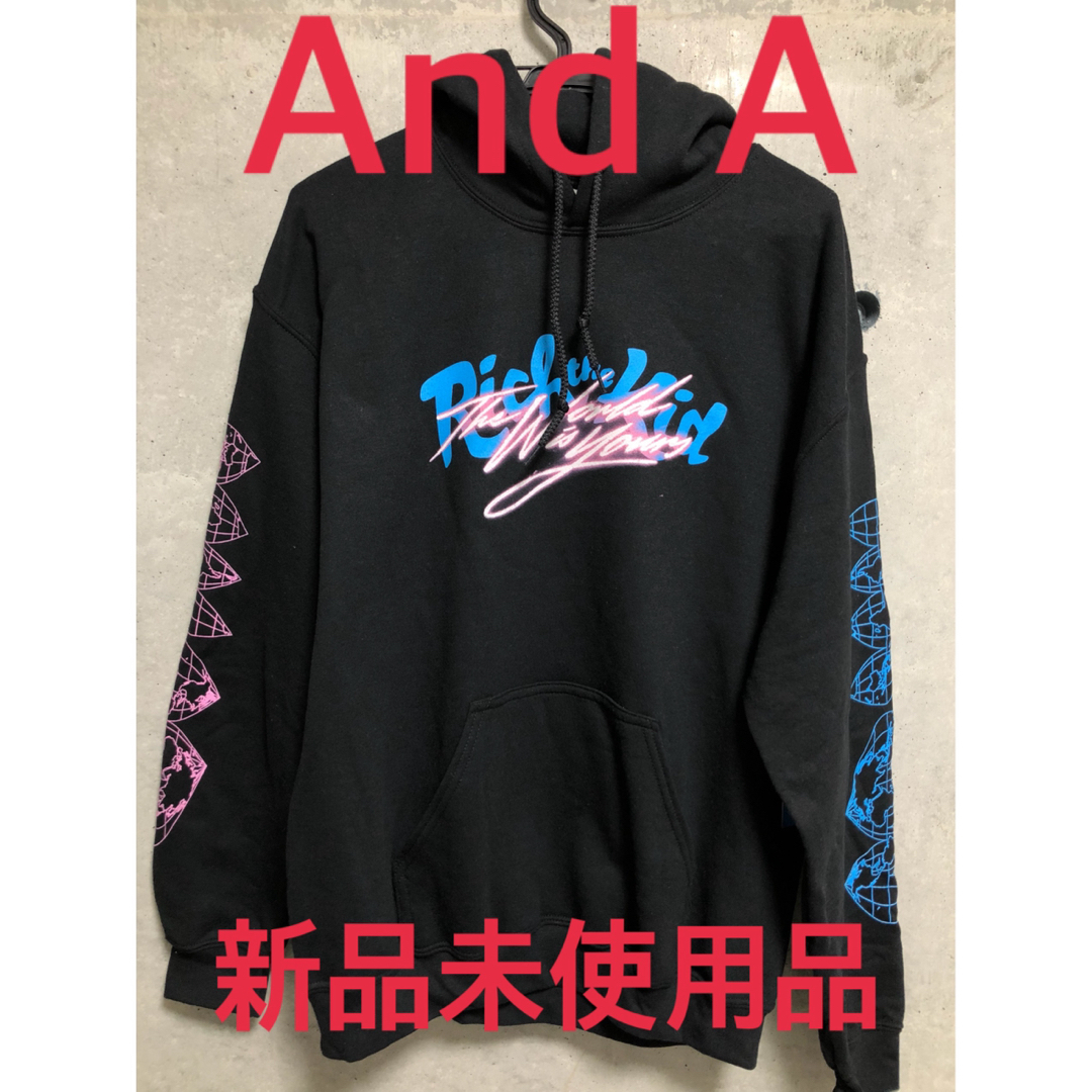 【新品未使用品】 Rich the kid 長袖プリント フードパーカー