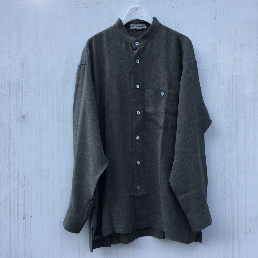 ・ISSEY MIYAKE shirt イッセイミヤケ　シャツ　ノーカラー