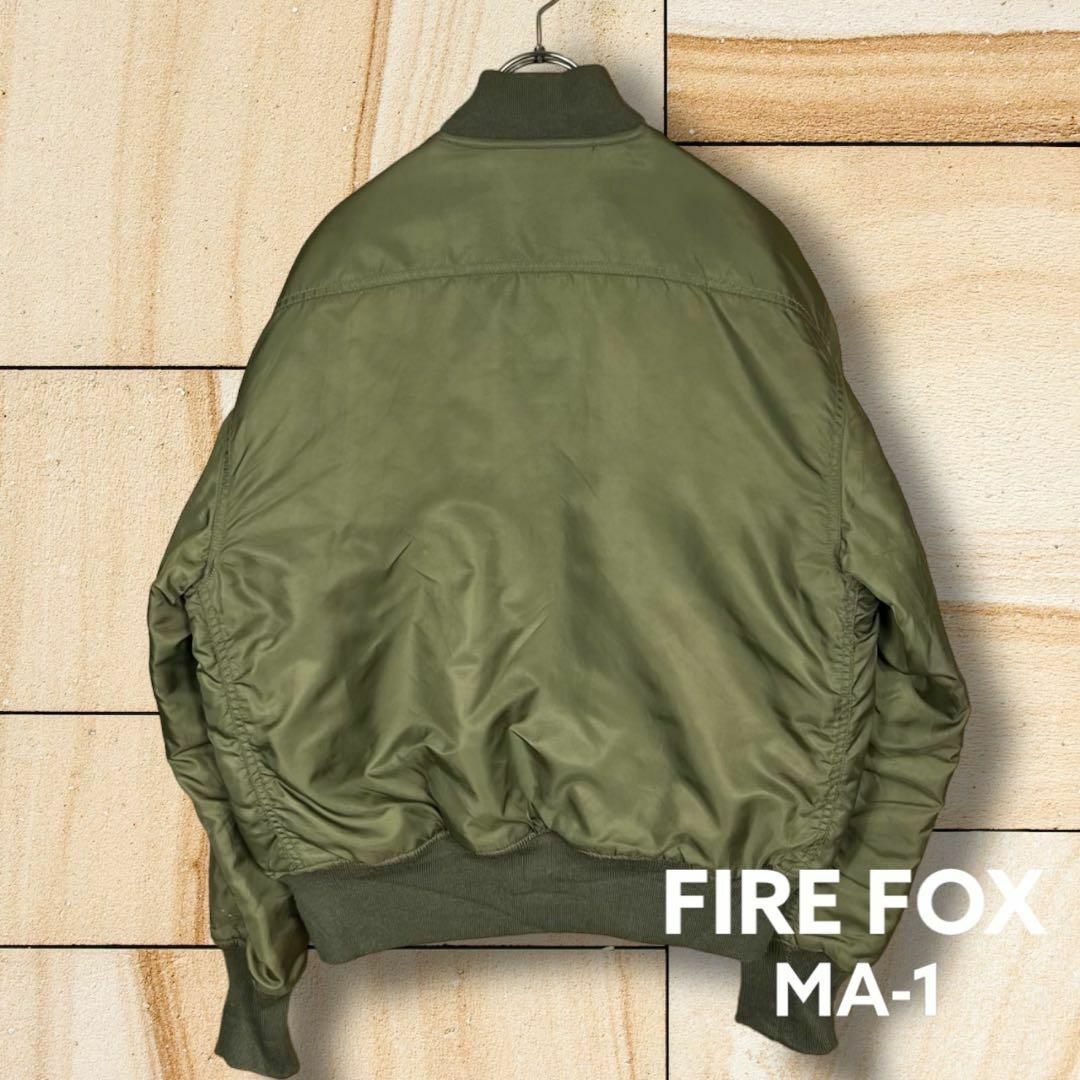 【FIREFOX】MA-1 ボンバー ジャケット ブルゾン ミリタリー カーキ メンズのジャケット/アウター(フライトジャケット)の商品写真