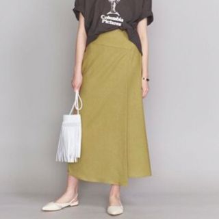 ビューティアンドユースユナイテッドアローズ(BEAUTY&YOUTH UNITED ARROWS)のBEAUTY&YOUTH BY リネンライクラップスカート ウォッシャブル(ロングスカート)