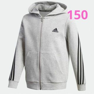 アディダス(adidas)の◆ adidas ◆3ストライプス ダブルニット フルジップパーカー150(ジャケット/上着)