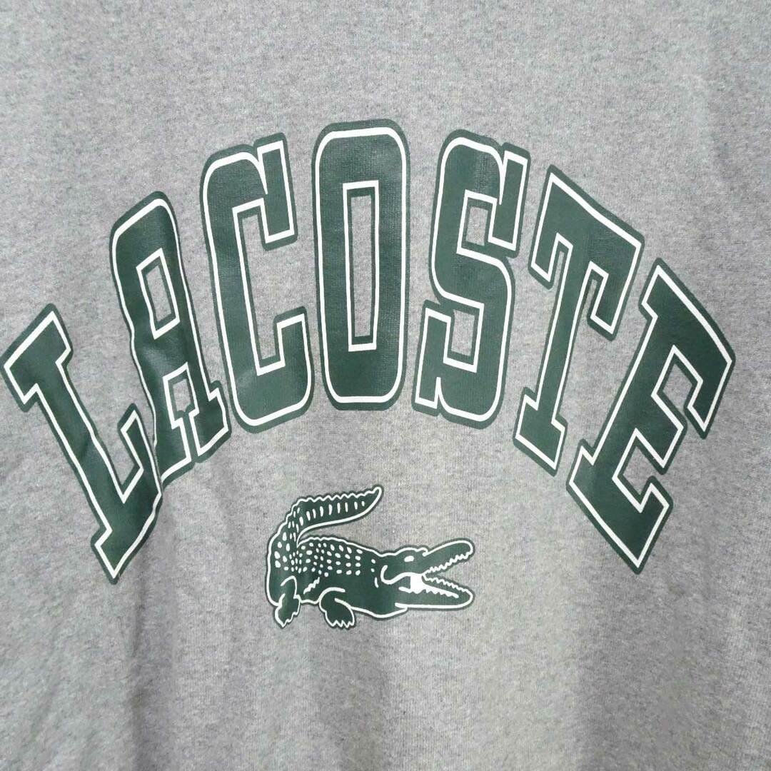 LACOSTE(ラコステ)のラコステ ビッグカレッジロゴプリントクルーネックスウェット トレーナー USサイズM グレー SH708PL メンズ メンズのトップス(その他)の商品写真