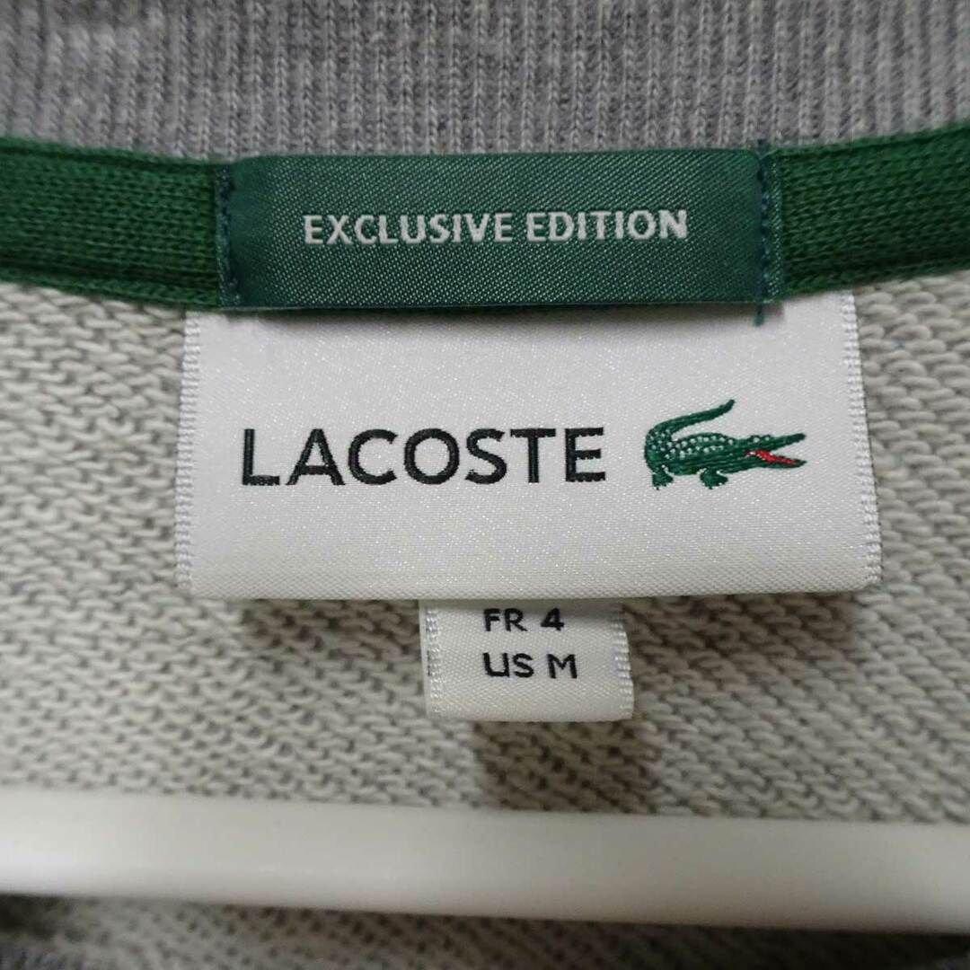 LACOSTE(ラコステ)のラコステ ビッグカレッジロゴプリントクルーネックスウェット トレーナー USサイズM グレー SH708PL メンズ メンズのトップス(その他)の商品写真