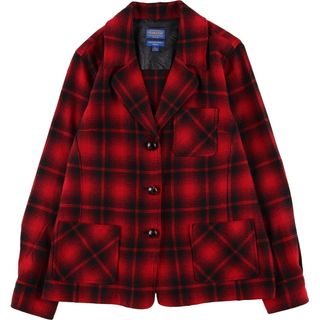 ペンドルトン(PENDLETON)の古着 ペンドルトン PENDLETON チェック柄 イージージャケット テーラードジャケット レディースL /eaa384123(テーラードジャケット)