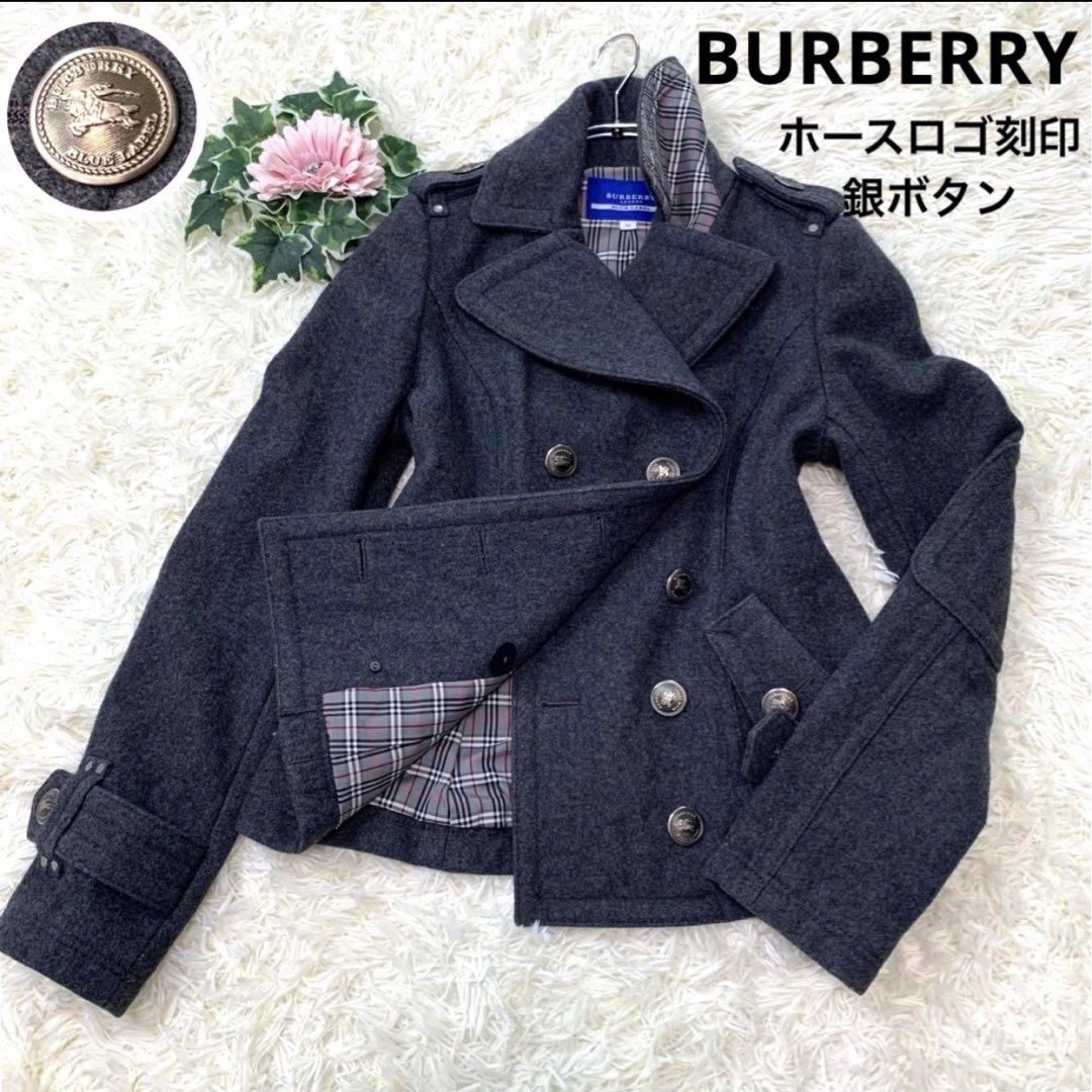 BURBERRY BLUE LABEL(バーバリーブルーレーベル)の512. バーバリーブルーレーベル：S テーラードジャケット ノバチェック 刻印 レディースのジャケット/アウター(テーラードジャケット)の商品写真