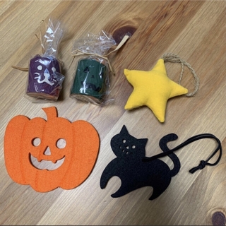 ハロウィン　飾り　オーナメント　置物　キャンドル　かぼちゃ　パンプキン　黒猫(その他)