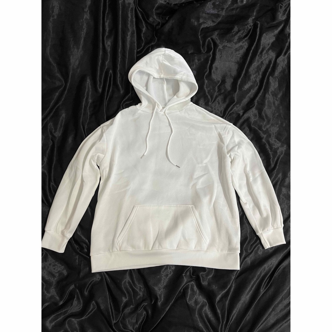 SHEIN 長袖パーカー フーディー スウェット 白 無地 S 新品 裏起毛