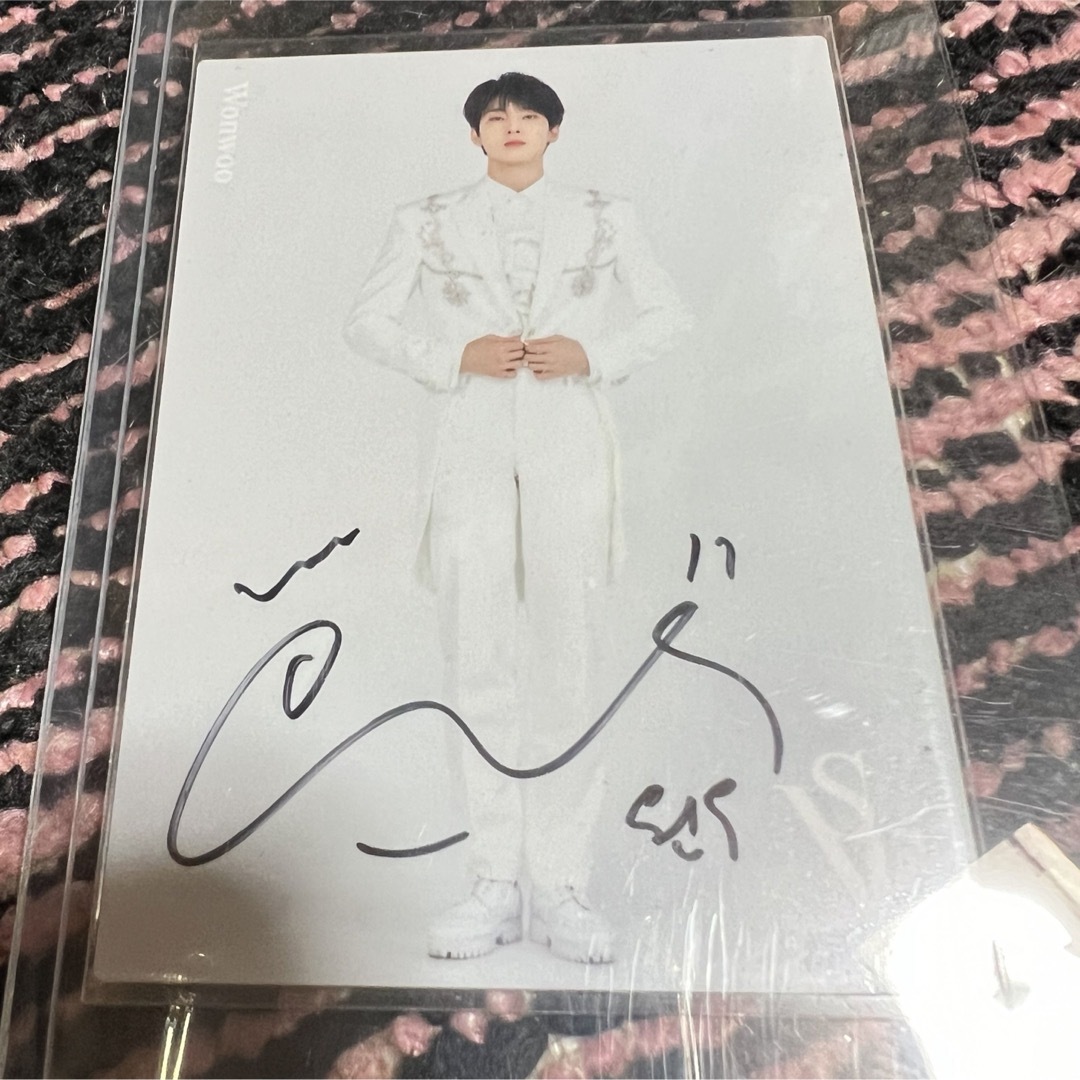 JINS seventeen ウォヌ wonoow サイン入り ポストカード JINS seventeen ウォヌ wonoow サイン入り ポストカード