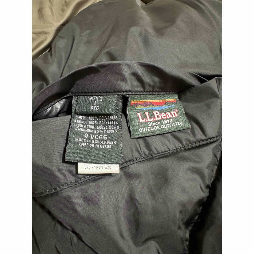 希少色 L.L.Bean リバーシブル グースダウンベスト 黒/ベージュ