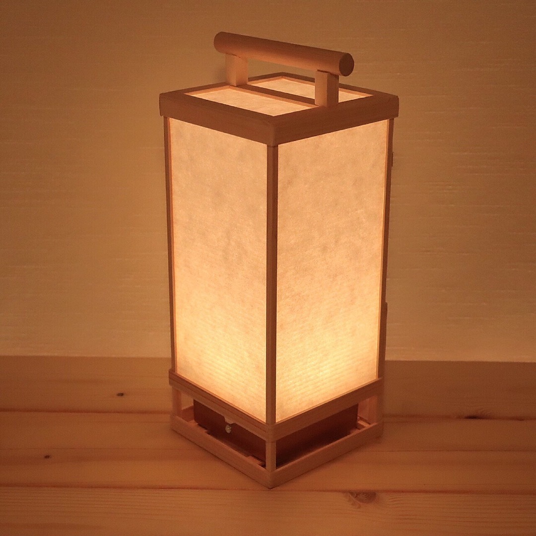 手持ち行灯/行燈 人感センサー 和風ハンドメイド 照明ライト 昭和