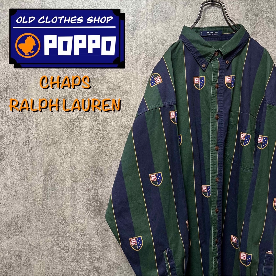 Ralph Lauren(ラルフローレン)のチャップスラルフローレン☆エンブレムロゴクラシックボールドストライプシャツ メンズのトップス(シャツ)の商品写真