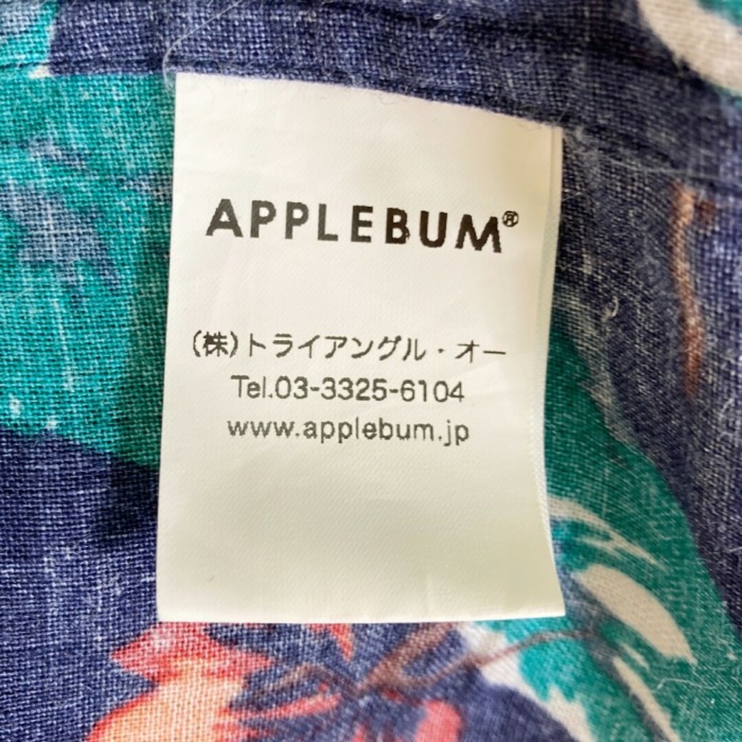 APPLEBUM(アップルバム)の★APPLEBUM アップルバム 麻 半袖シャツ 花柄 ブルー sizeXL メンズのトップス(シャツ)の商品写真