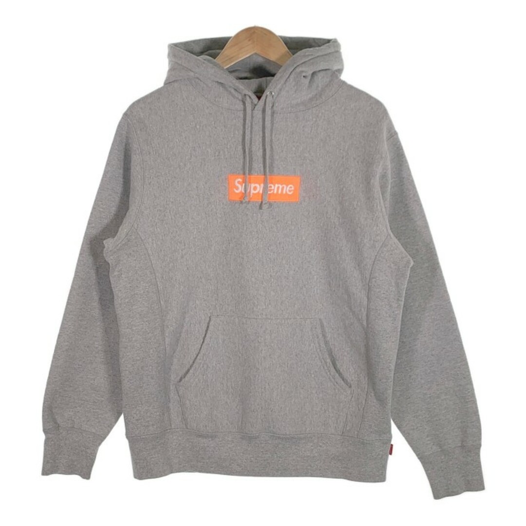 SUPREME シュプリーム 17AW Box Logo Hooded Sweatshirt ボックスロゴ スウェットパーカー グレー Size M