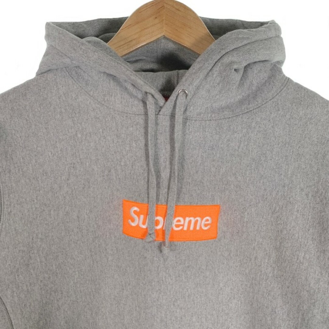 SUPREME シュプリーム 17AW Box Logo Hooded Sweatshirt ボックスロゴ スウェットパーカー グレー Size M