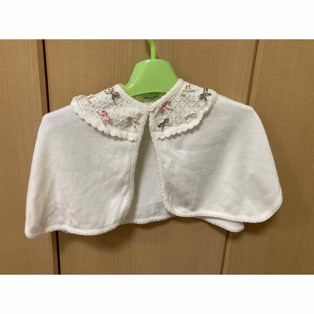 TOCCA(トッカ)のトッカ バンビーニＣｒｏｃｈｅｔＲｉｂｂｏｎ　ケープ キッズ/ベビー/マタニティのキッズ服女の子用(90cm~)(その他)の商品写真