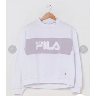 フィラ(FILA)のFILA フィラ クールネック切替カレッジロゴ オーバーサイズ ロゴスウェット(トレーナー/スウェット)