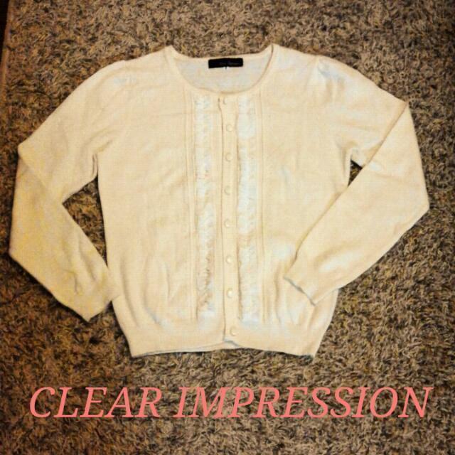 CLEAR IMPRESSION(クリアインプレッション)のクリアインプレッション白カーデ レディースのトップス(カーディガン)の商品写真