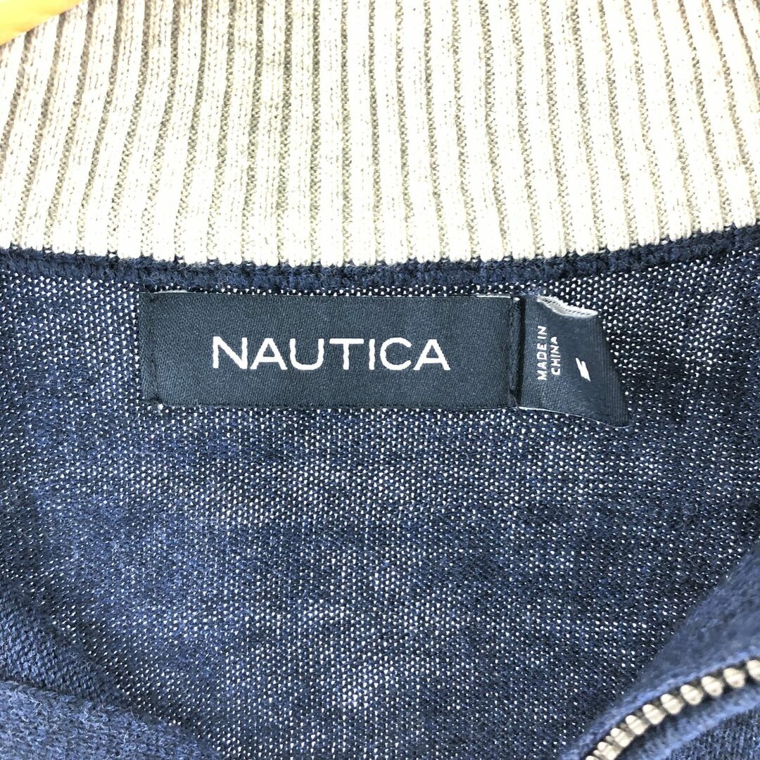 NAUTICA コットンニットハーフジップセーター メンズM /eaa355496