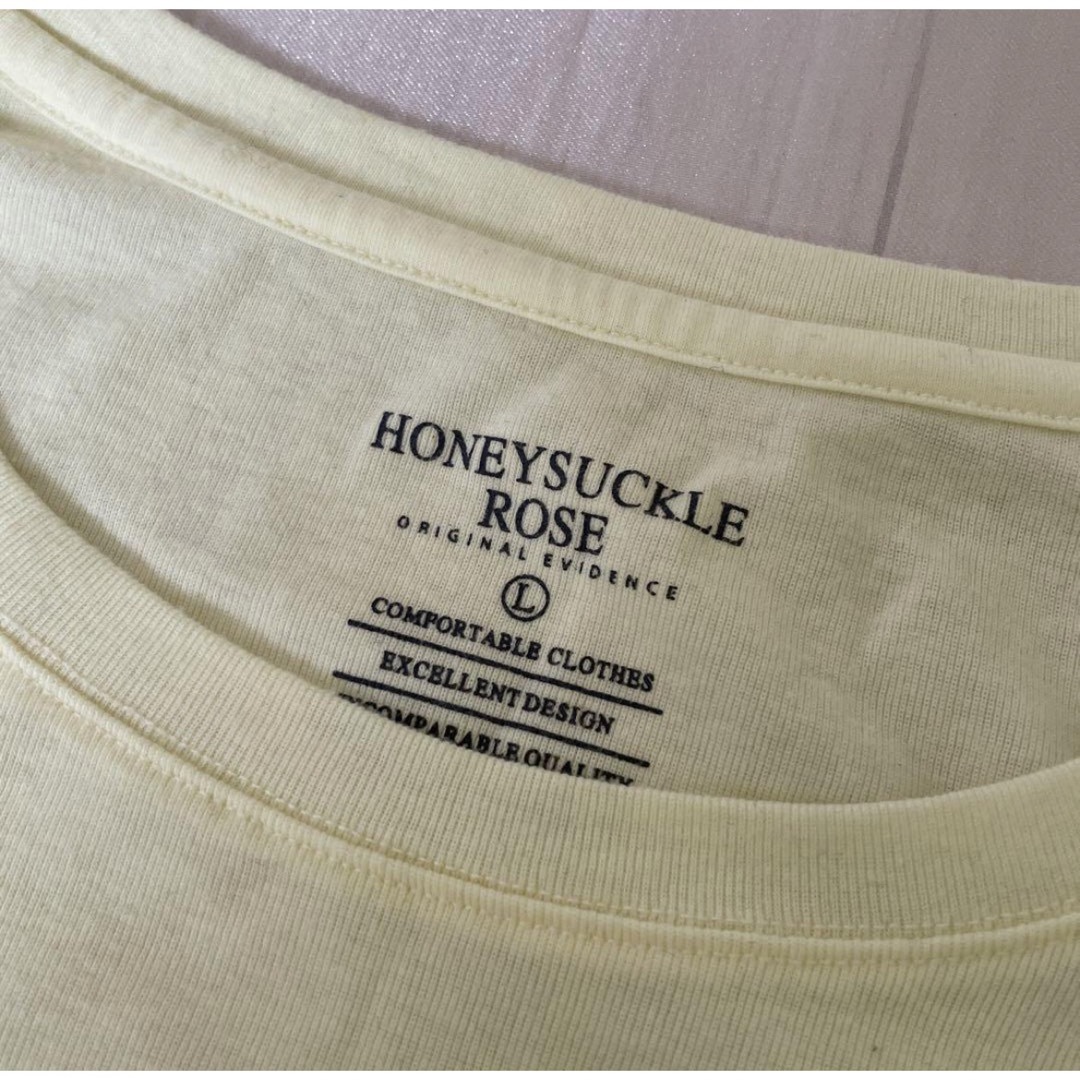 HONEYSUCKLE ROSE(ハニーサックルローズ)の美品　ハニーサックルローズ 長袖Tシャツ バターイエロー レディースのトップス(Tシャツ(長袖/七分))の商品写真